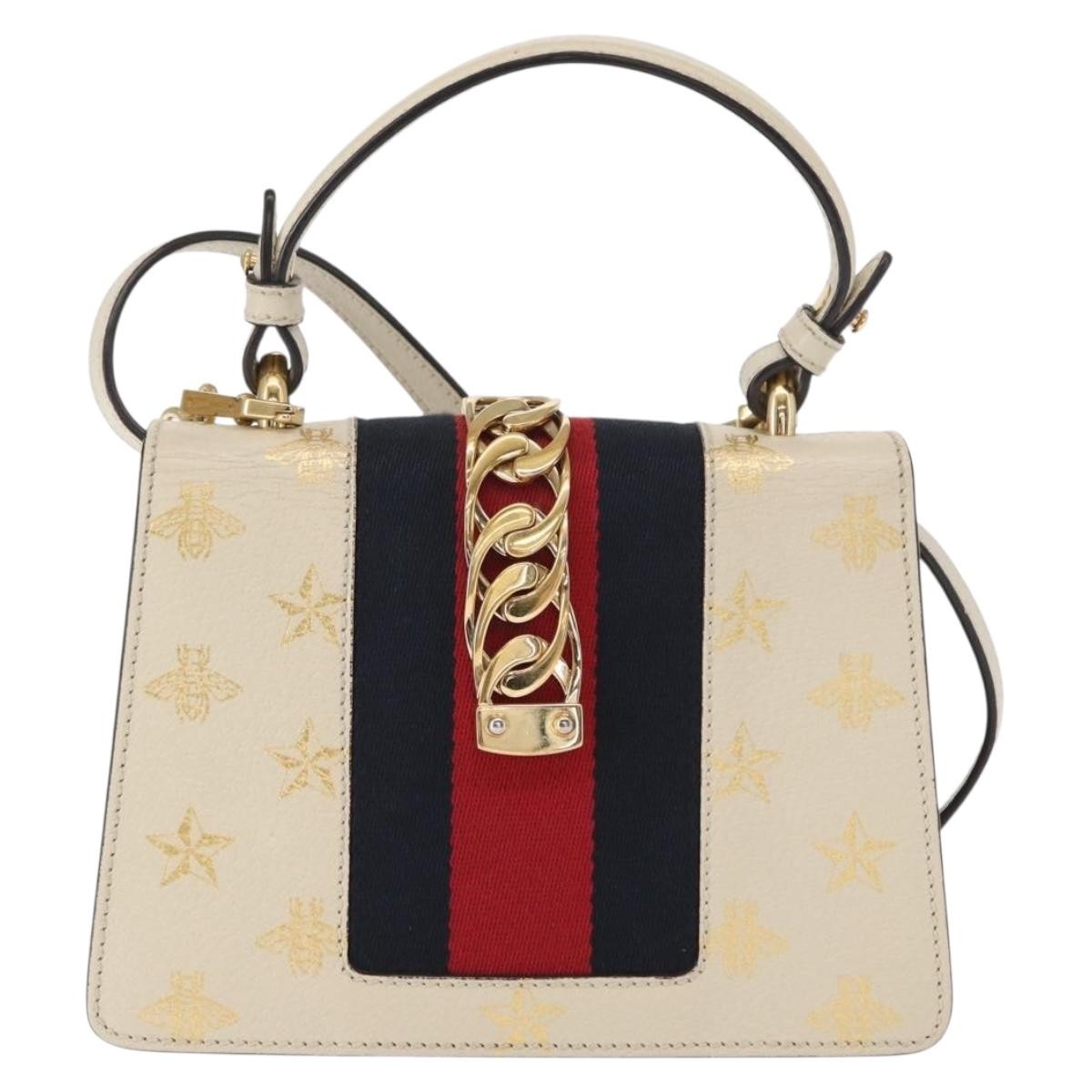 Gucci Sylvie Top Handle Bag Printed Leather