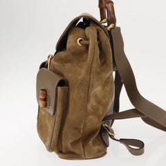 Gucci Vintage Bamboo Backpack Suede
