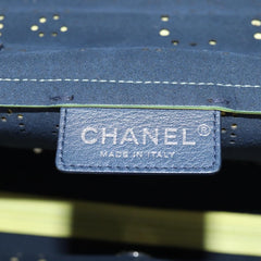 Chanel Logo Eyelets Flap Bag Perforated Calfskin