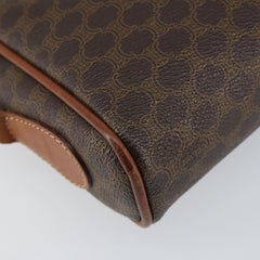 Celine Vintage Macadam Shoulder Bag Canvas and Leather