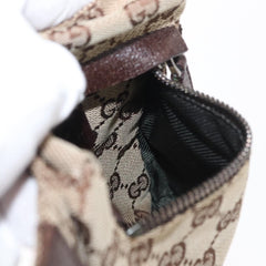 Gucci Vintage Double Belt Bag GG Canvas with Leather