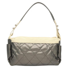 Chanel Biarritz Hobo Quilted Coated Canvas