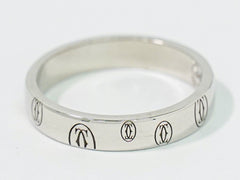 Cartier C de Cartier Happy Birthday Band Ring 18K White Gold