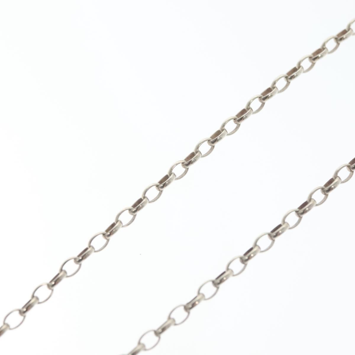 Gucci Engraved Interlocking G Chain Link Pendant Necklace Sterling Silver