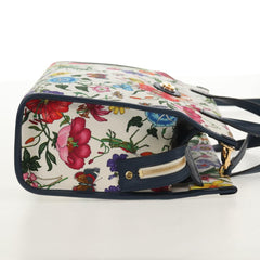 Prada Floral Open Tote Printed Denim