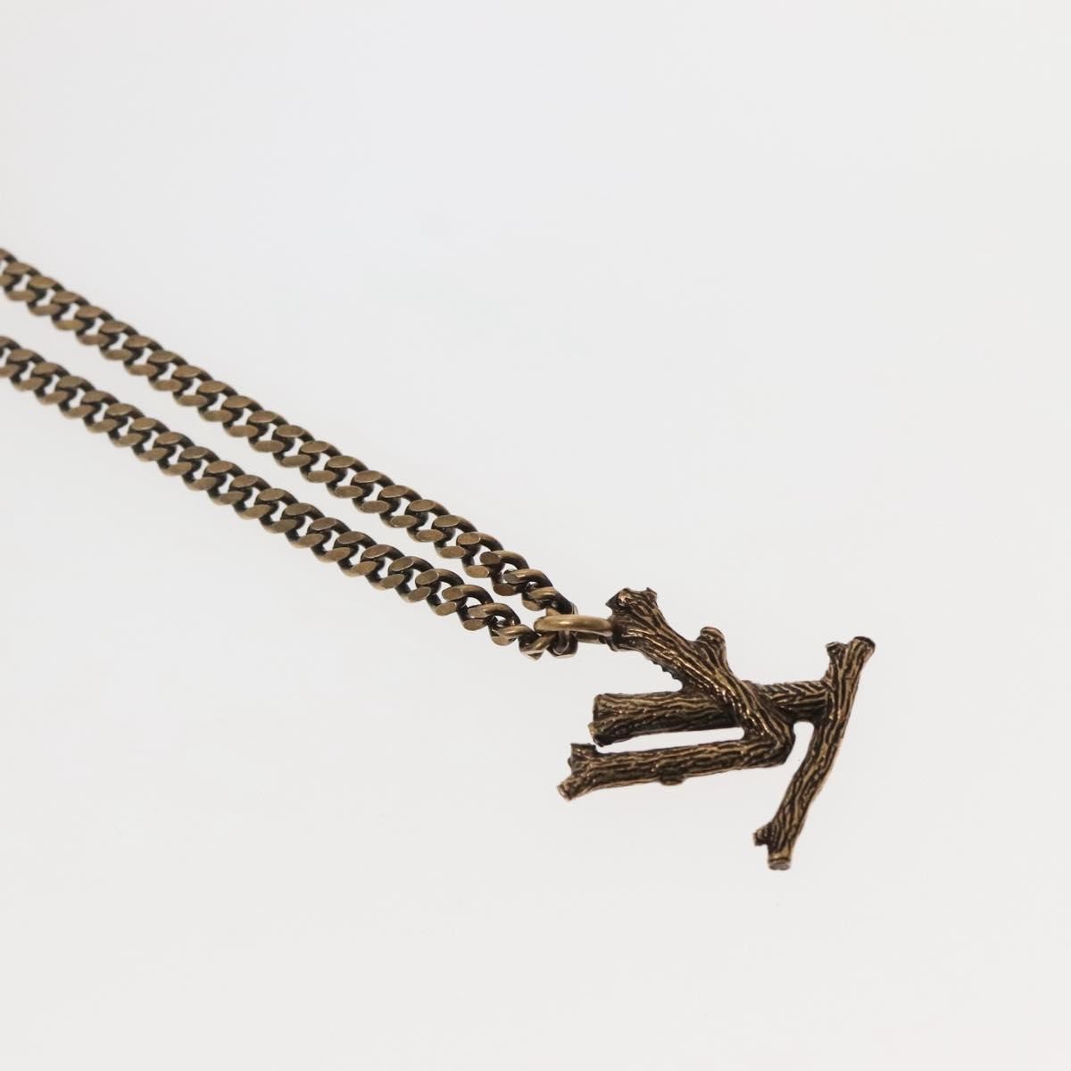 Louis Vuitton LV Wood Pendant Necklace Metal