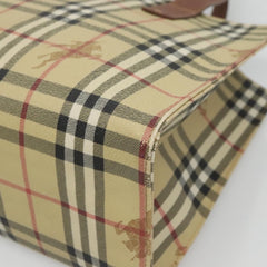 Burberry Top Handle Tote Haymarket Coated Canvas