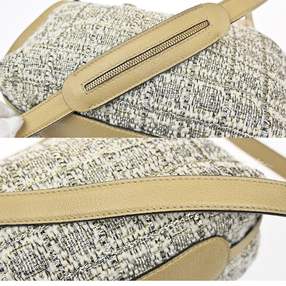 Chloe Elsie Shoulder Bag Tweed Leather