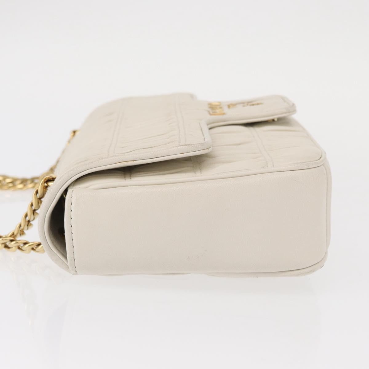 Prada Chain Flap Shoulder Bag Nappa Gaufre