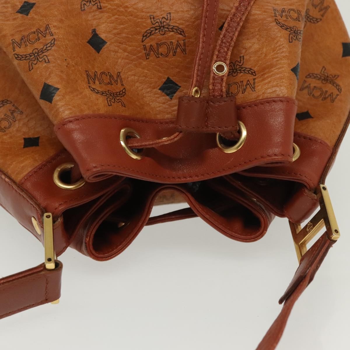 MCM Drawstring Shoulder Bag Leather