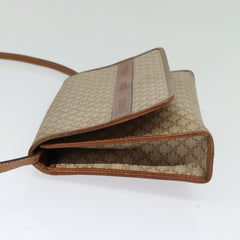 Celine Vintage Macadam Shoulder Bag Canvas and Leather