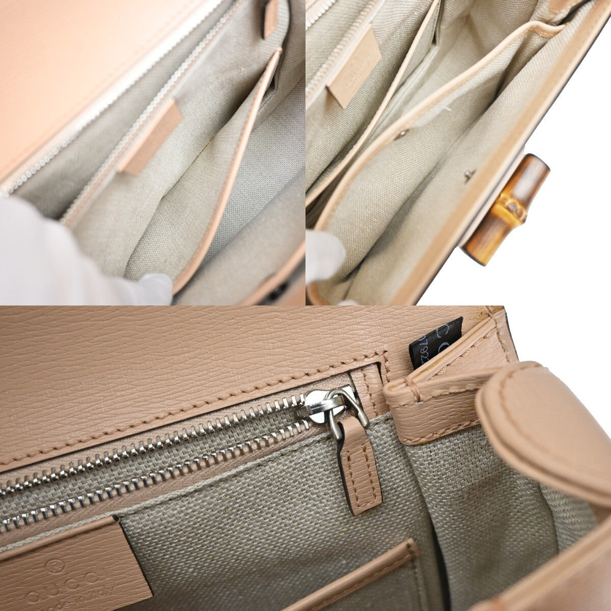 Gucci Bamboo 1947 Top Handle Bag Leather