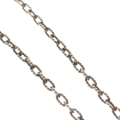 Gucci Engraved Interlocking G Chain Link Pendant Necklace Sterling Silver
