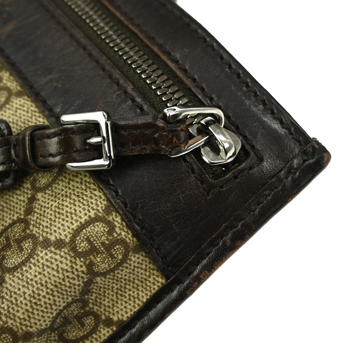 Gucci Flat Messenger Bag GG Coated Canvas