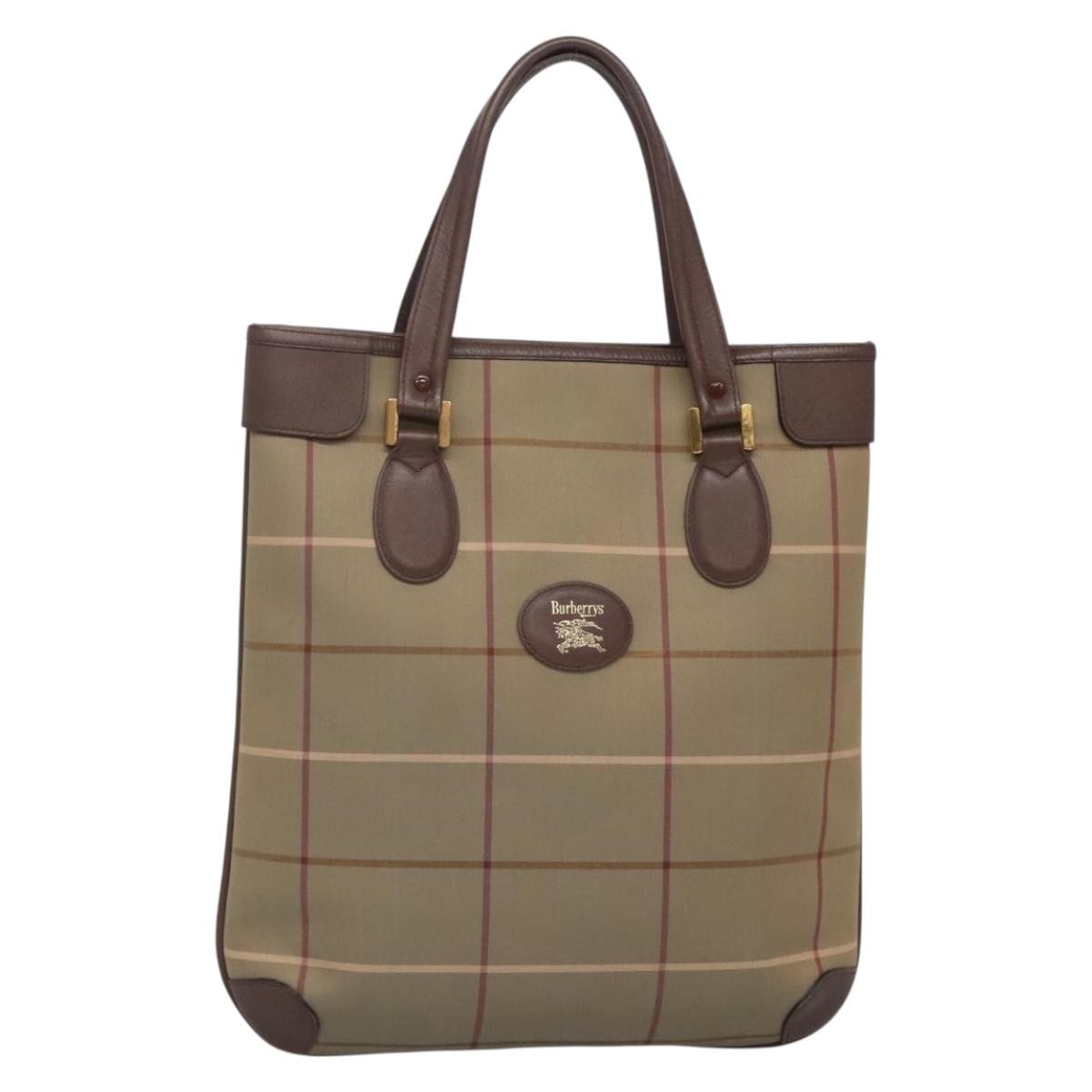 Burberry Nova Check Tote Canvas and Leather