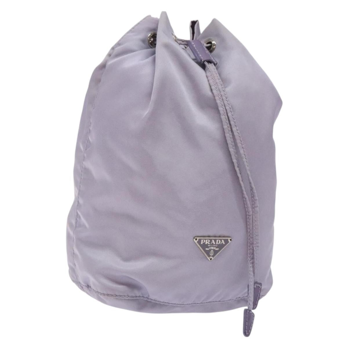 Prada Vela Drawstring Bucket Pouch Tessuto