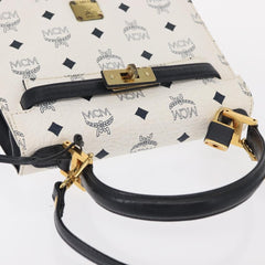 MCM Visetos Handbag Canvas and Leather