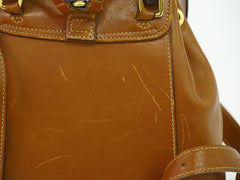 Gucci Vintage Bamboo Backpack Leather