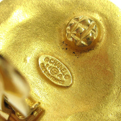 Chanel Vintage Round CC Clip-On Earrings Metal