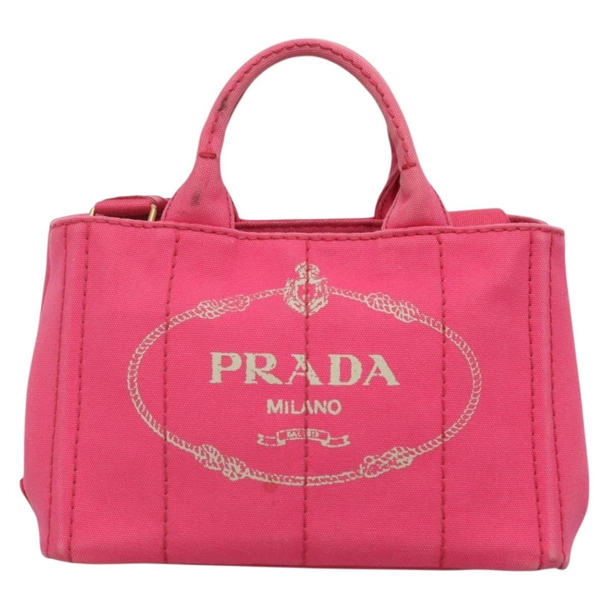 Prada Canapa Convertible Tote Canvas