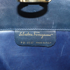 Salvatore Ferragamo Vintage Gancini Chain Shoulder Bag Leather