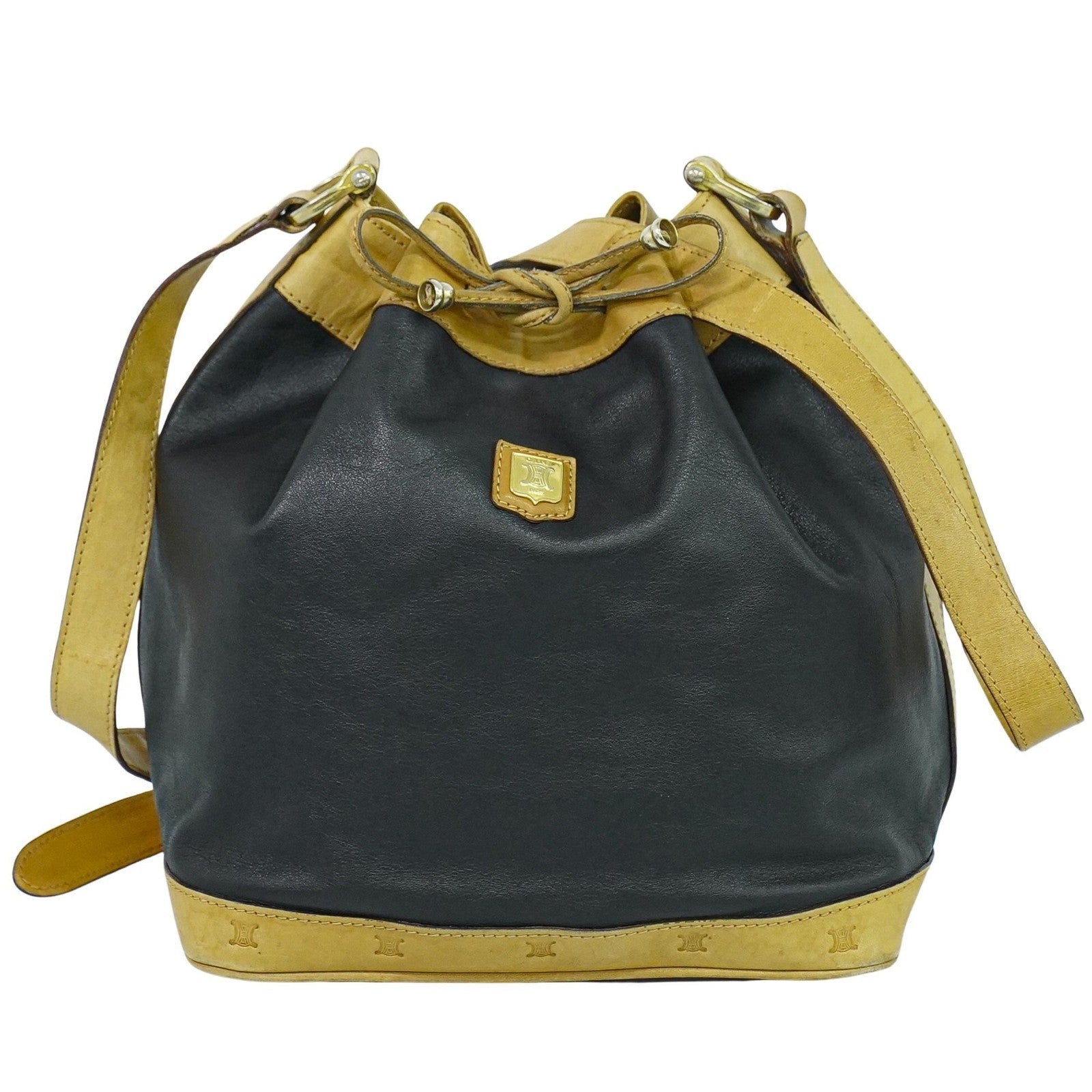 Celine Triomphe Drawstring Bucket Bag Leather