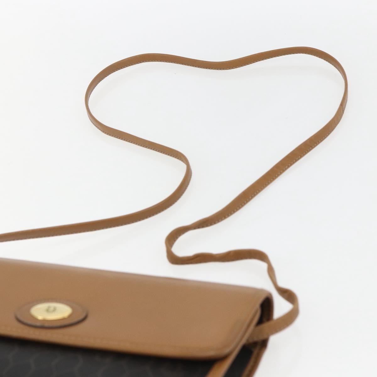 Christian Dior Vintage Honeycomb Shoulder Bag Canvas and Leather