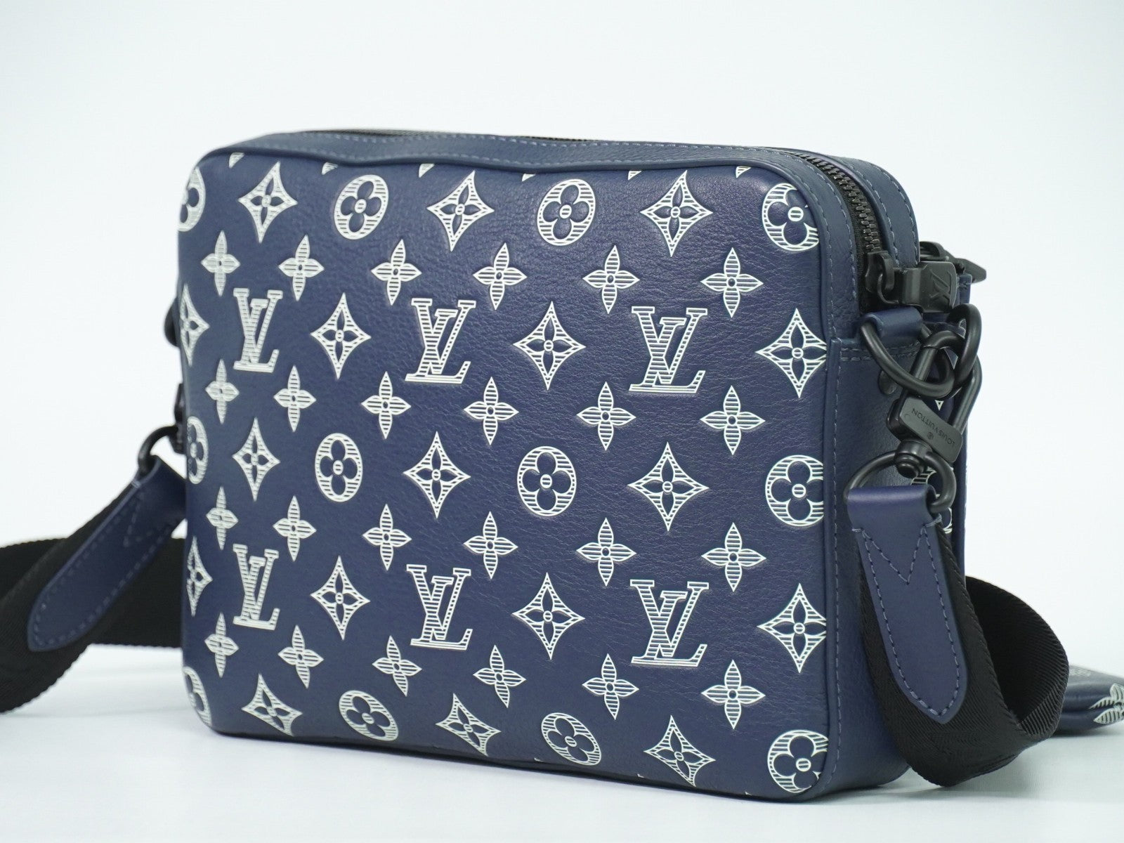 Louis Vuitton Trio Messenger Bag Monogram Shadow Leather