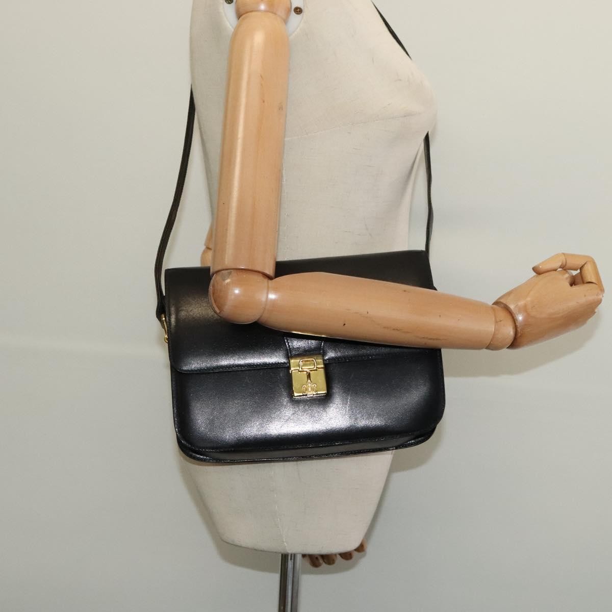 Celine Vintage Flap Shoulder Bag Leather