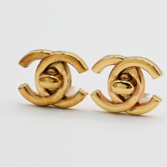 Chanel CC Turnlock Clip-On Earrings Metal
