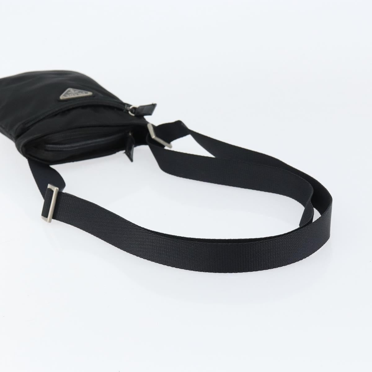 Prada Front Zip Convertible Flat Messenger Tessuto with Leather