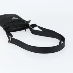 Prada Front Zip Convertible Flat Messenger Tessuto with Leather
