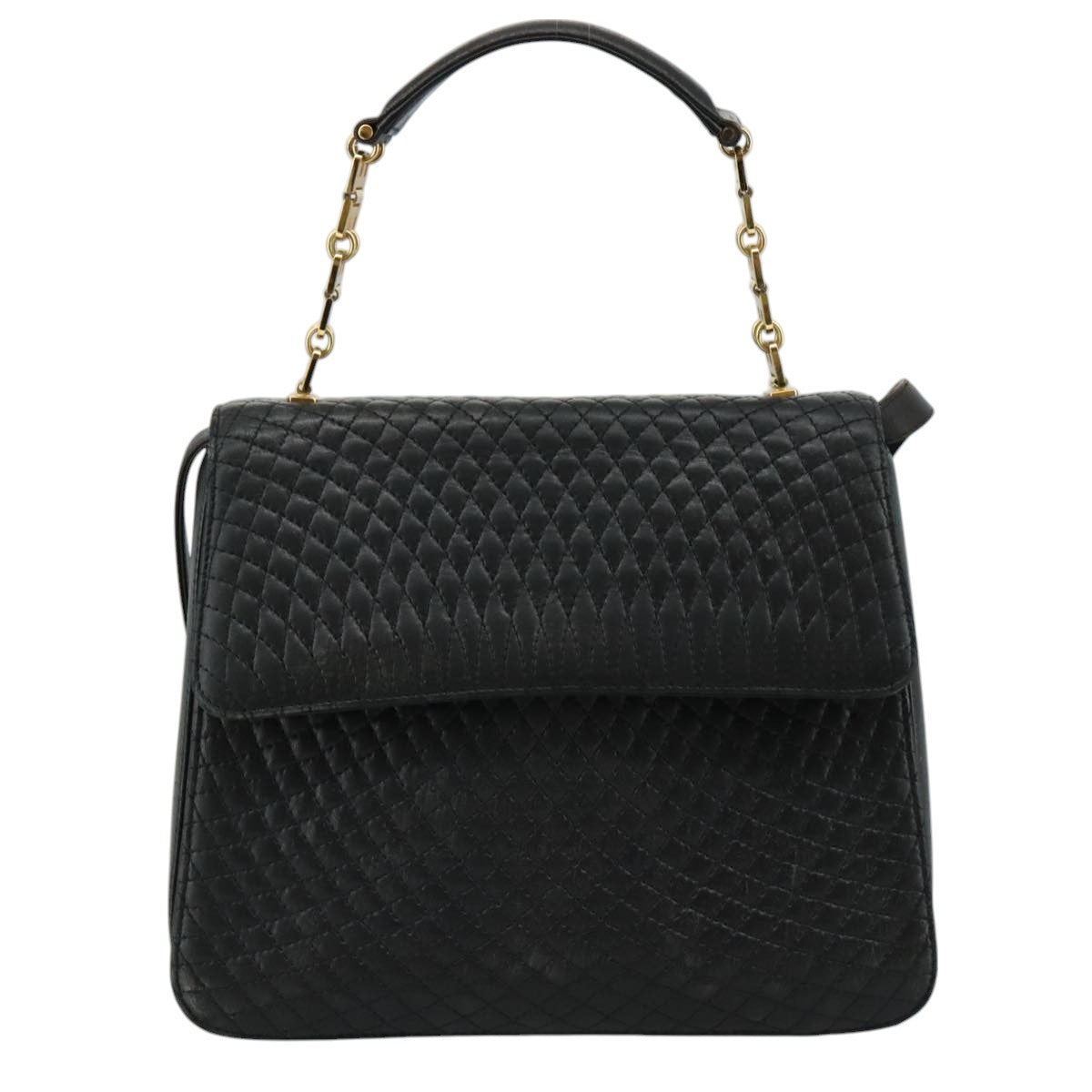Bally Vintage Flap Handbag Quilted Leather