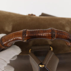 Gucci Vintage Bamboo Backpack Suede