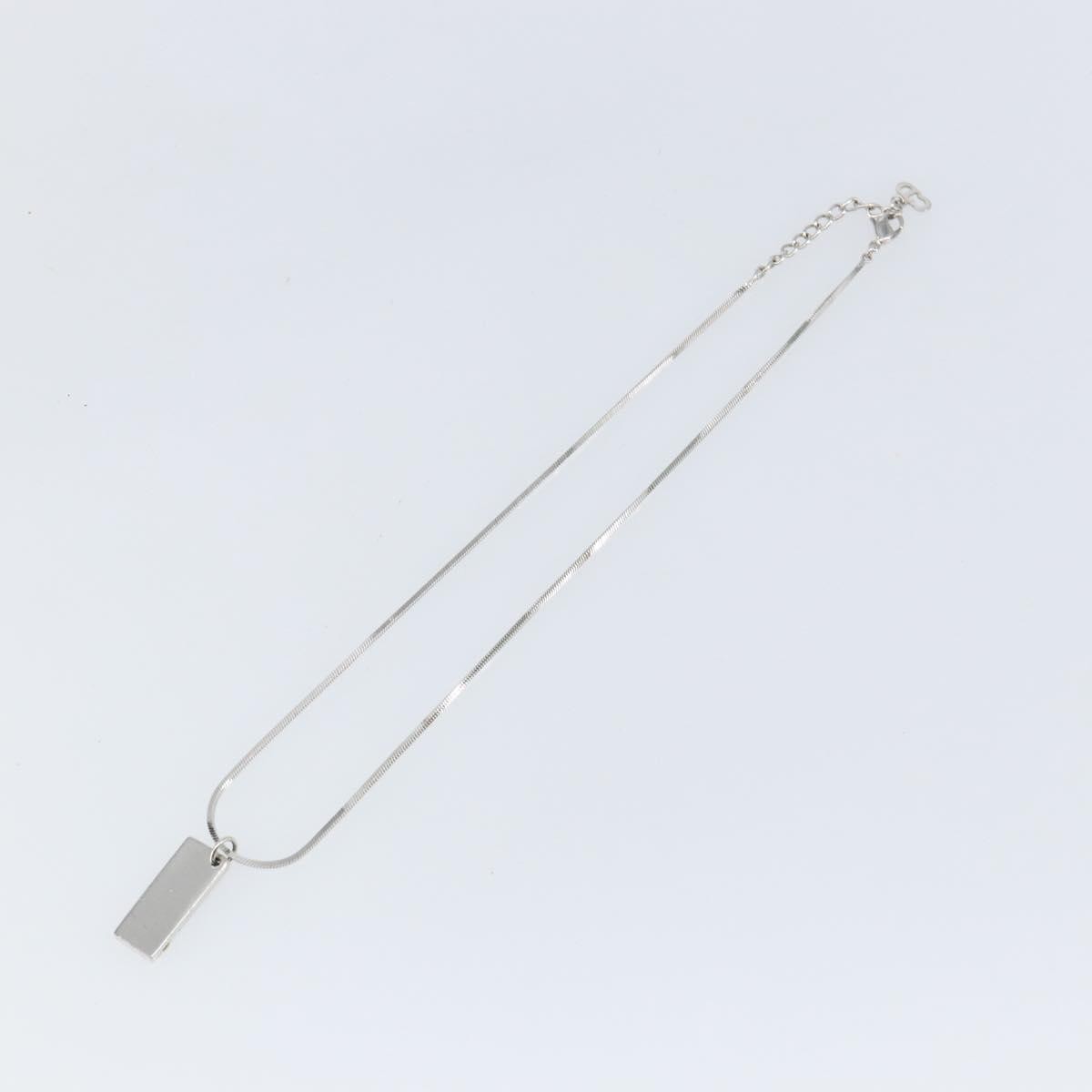 Christian Dior Trotter Motif Necklace Engraved Metal