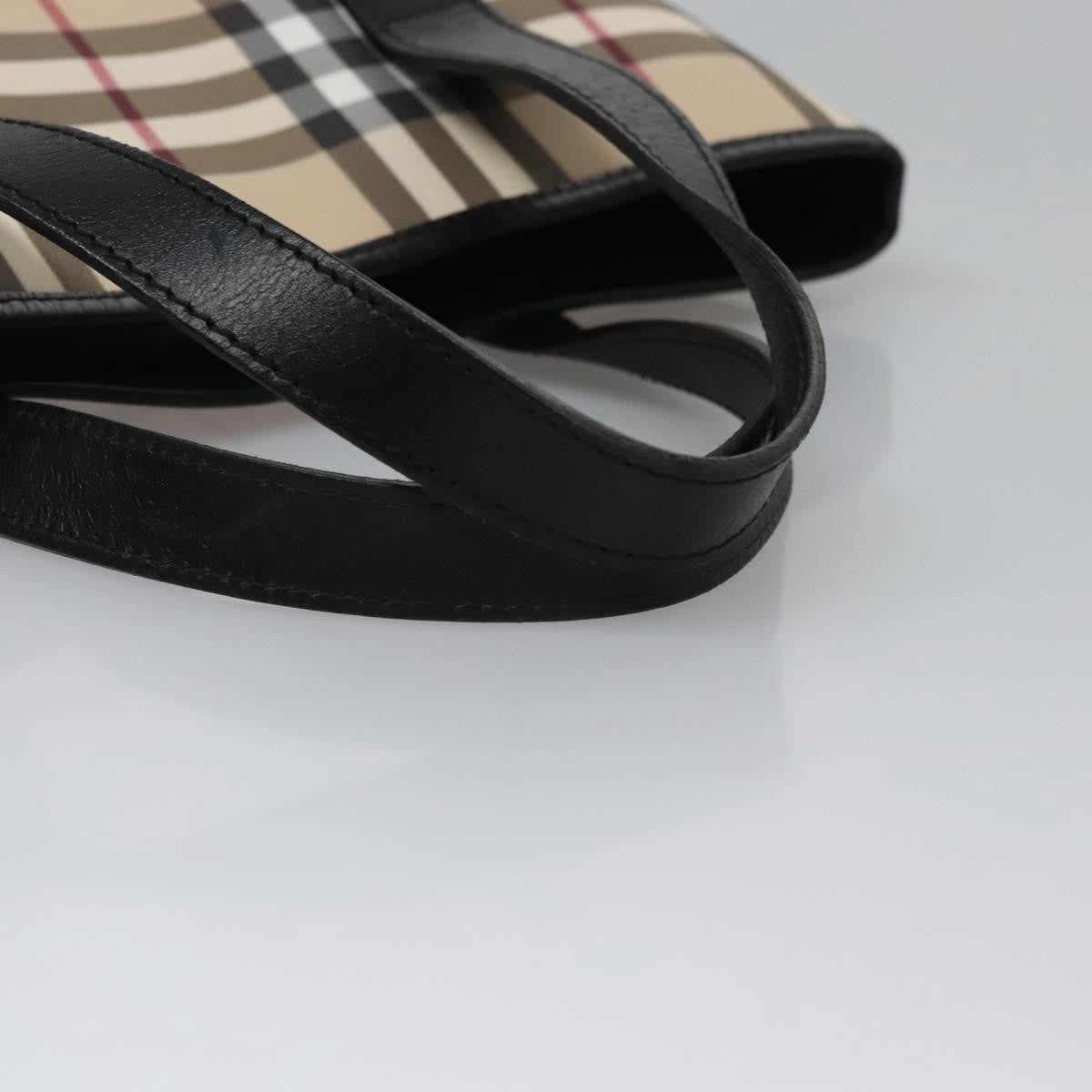 Burberry Vintage Open Tote Coated Canvas with Studded Leather