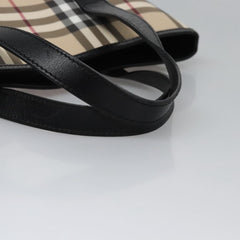 Burberry Vintage Open Tote Coated Canvas with Studded Leather