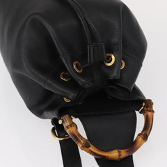 Gucci Vintage Bamboo Sling Backpack Leather