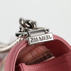 Chanel Boy Flap Bag Woven PVC with Lambskin