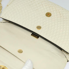 Bally Vintage Chain Shoulder Bag Quilted Leather