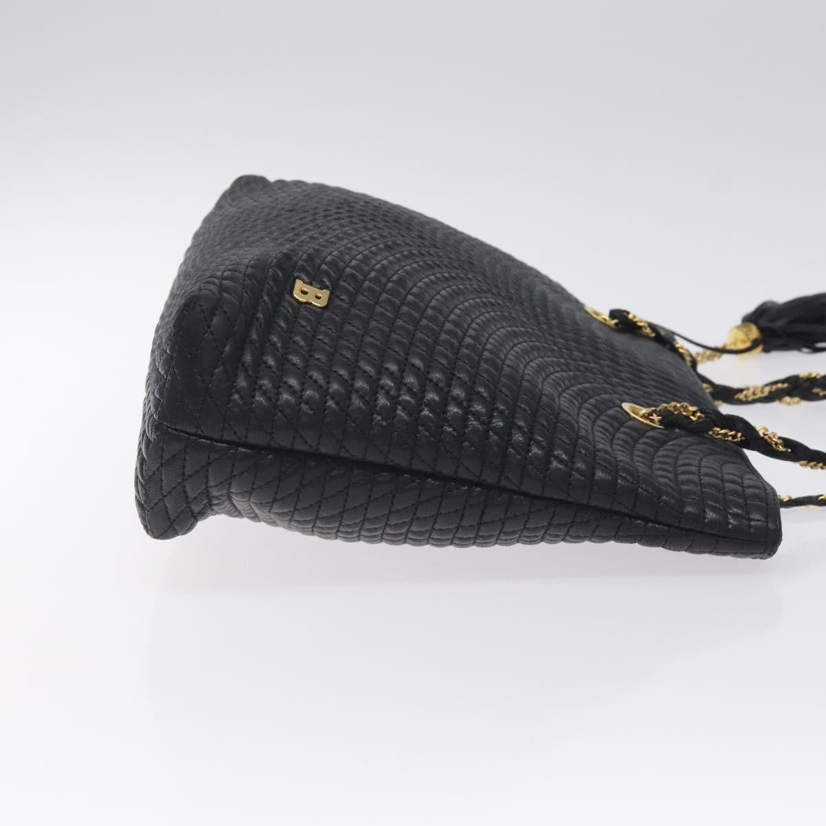 Bally Vintage Chain Shoulder Bag Quilted Leather