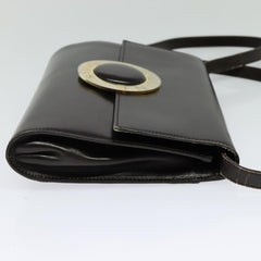 Celine Vintage Circle Logo Crossbody Bag Leather