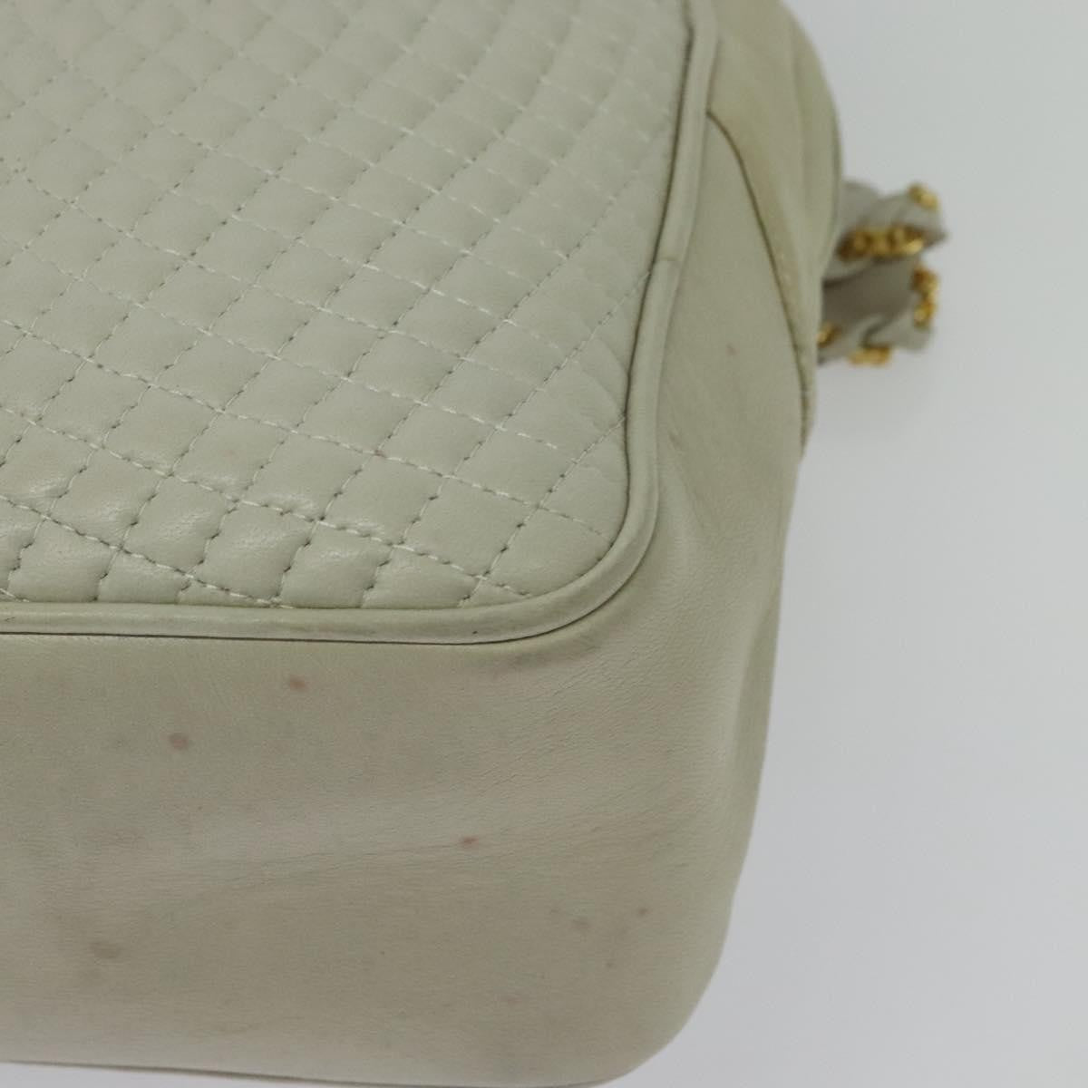 Bally Vintage Chain Shoulder Bag Quilted Leather