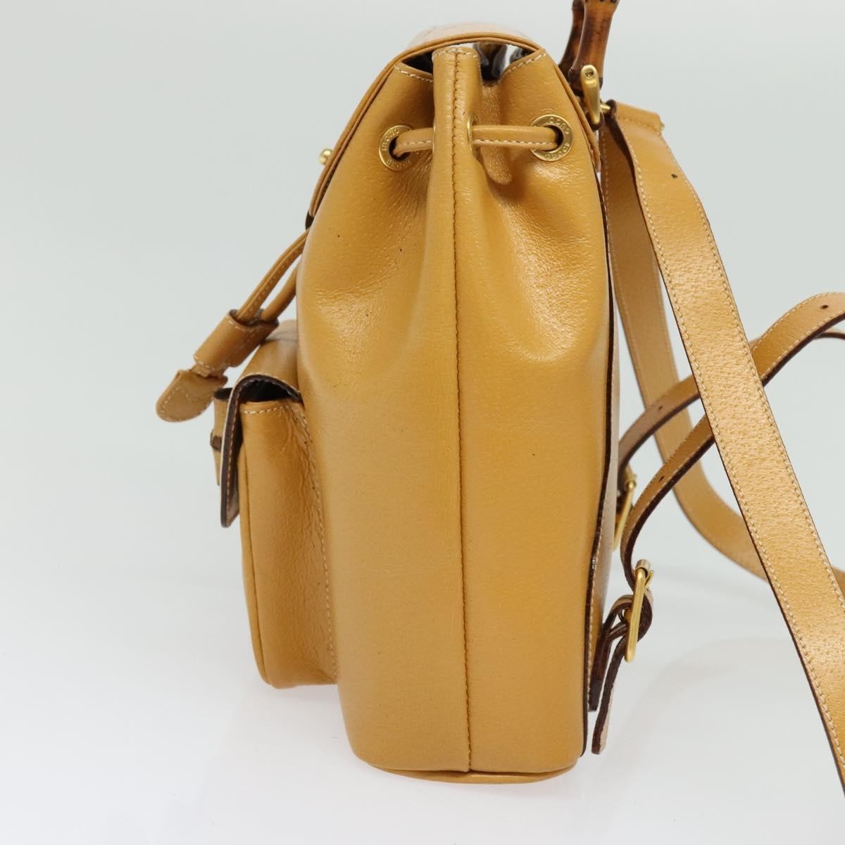 Gucci Vintage Bamboo Backpack Leather