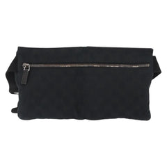 Gucci Vintage Double Belt Bag GG Canvas with Leather