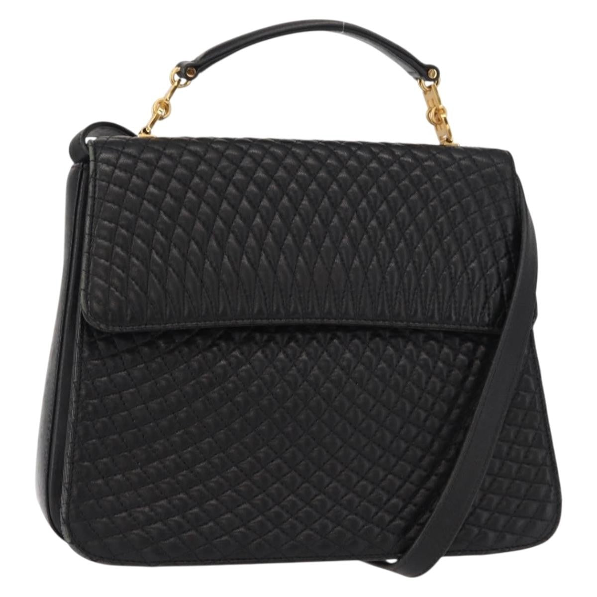 Bally Vintage Handbag Quilted Leather