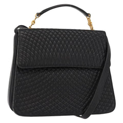 Bally Vintage Handbag Quilted Leather