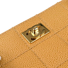 Chanel Vintage Chocolate Bar Open Tote Quilted Caviar