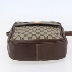 Gucci Front Pocket Messenger Bag GG Canvas with Leather