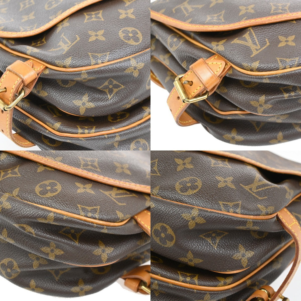 Louis Vuitton Saumur Handbag Monogram Canvas
